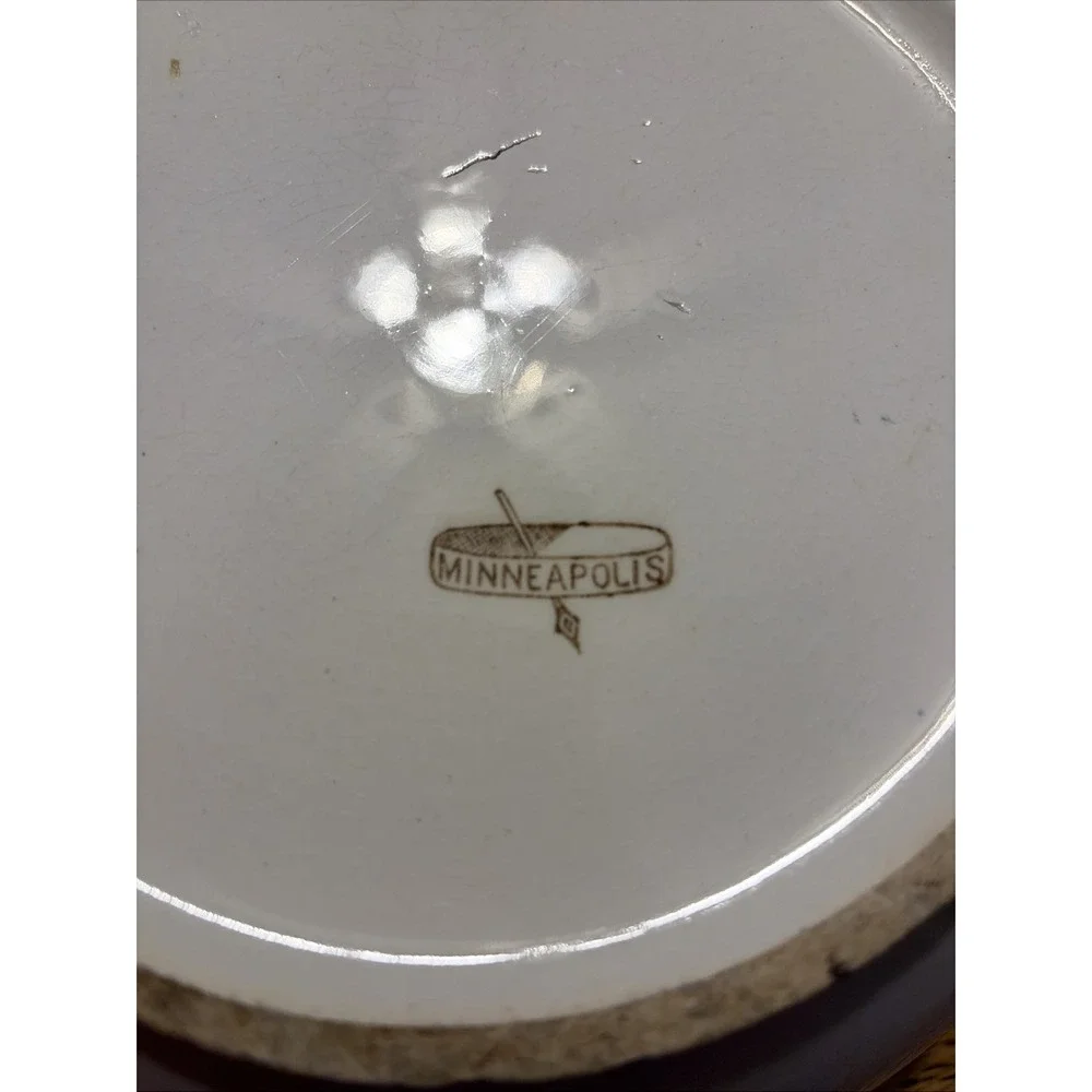 Antique Ironstone Chamberpot Minneapolis Advertising‎ Stamped Farmhouse Decor